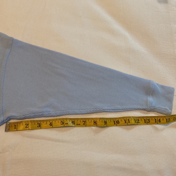 Disney EEYORE Cropped Waffle Tee Long Sleeves Oversized Size Small Baby Blue - Picture 9 of 10